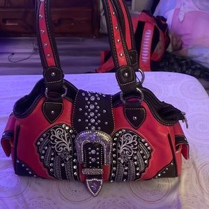 hot pink american bling bag!